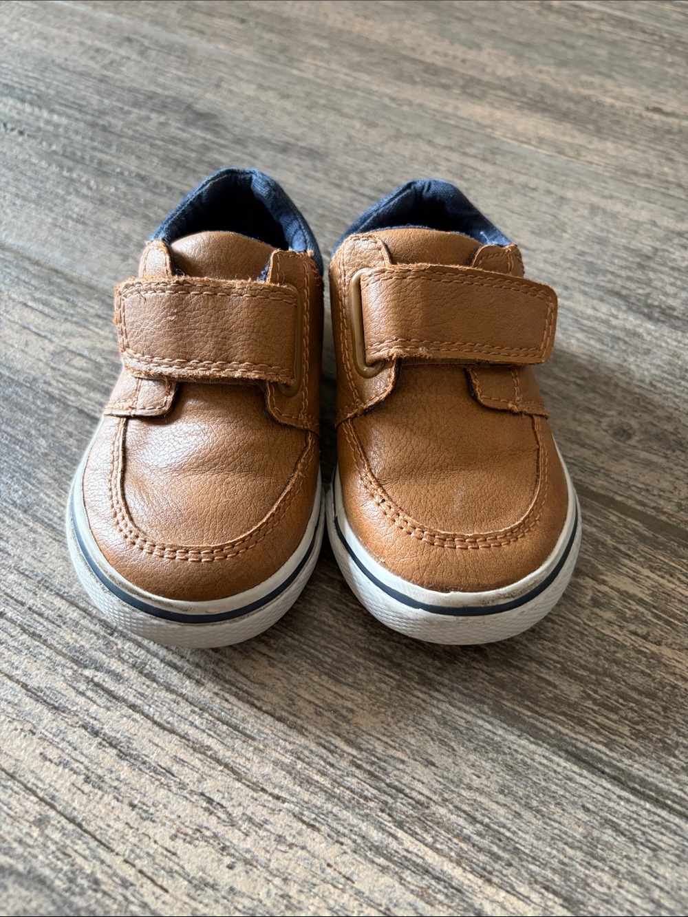 Place Toddler Tan Brown Velcro Casual Shoes